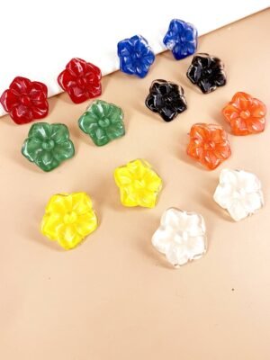 Lot de 12 Paires – Boucles d&rsquo;Oreilles « Prisme Floral »