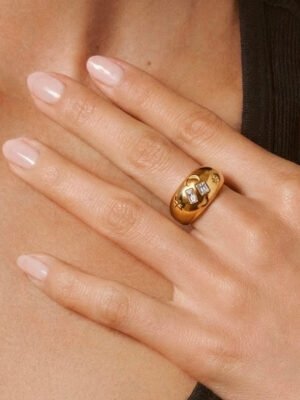 Bague Cosmos en acier inoxydable