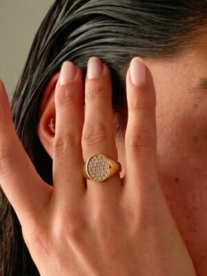 Bague Chevalière Dôme Céleste en acier inoxydable