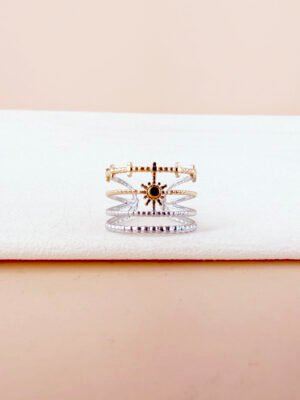 Bague Jeanne étoile argent doré