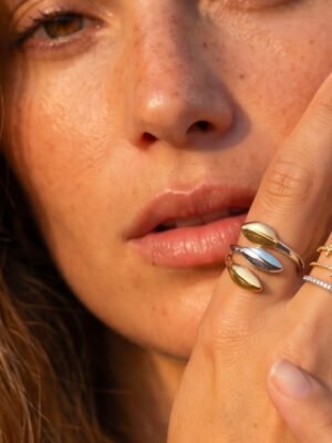 Bague Joséphine argent doré