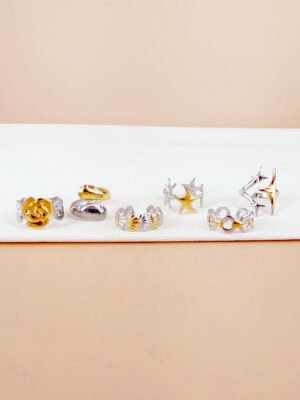 Lot de 6 bagues argent doré Havana