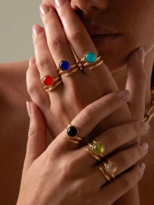 Lot de 6 bagues Alix