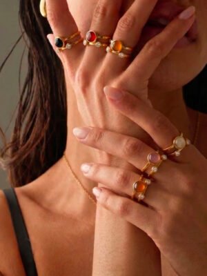 Lot de 5 bagues Othilie