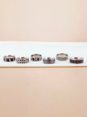 Lot de 6 bagues homme