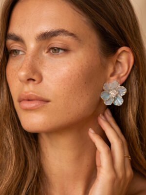 Boucles d&rsquo;oreilles fleurs Athéna