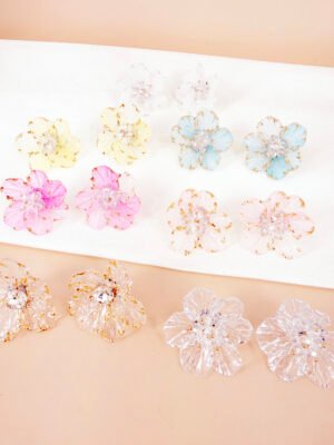 Boucles d&rsquo;oreilles fleurs Athéna