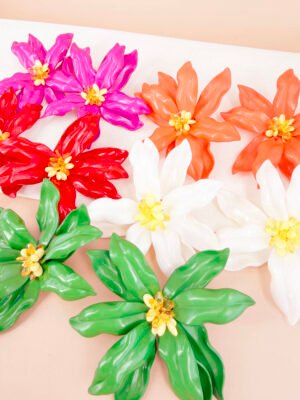 Boucles d&rsquo;oreilles grande fleurs Artémis