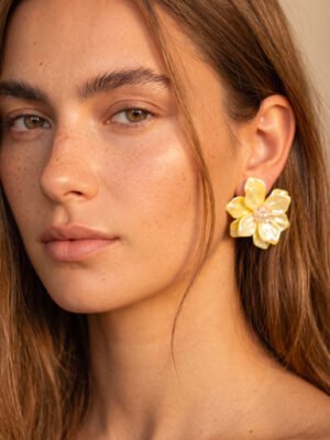 Boucles d&rsquo;oreilles fleurs Perséphone