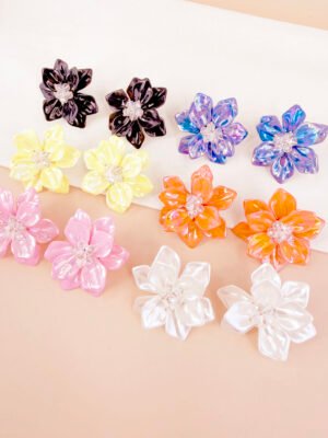 Boucles d&rsquo;oreilles fleurs Perséphone