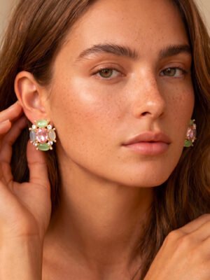 Boucles d&rsquo;oreilles strass Déméter