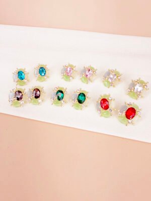 Boucles d&rsquo;oreilles strass Déméter