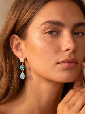 Boucles d&rsquo;oreilles strass Séléné