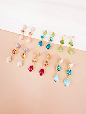 Boucles d&rsquo;oreilles strass Séléné