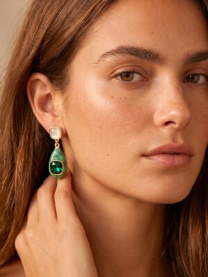 Boucles d&rsquo;oreilles strass Éos