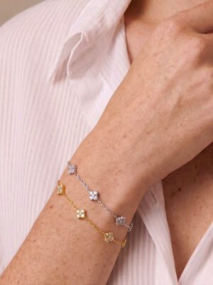 Bracelet Circé – Fleurs strass