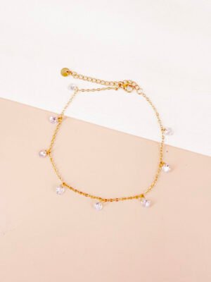 Chaine cheville Léontine – Strass pendant
