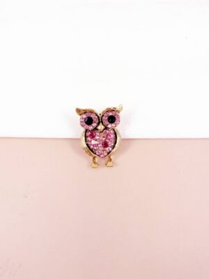 Broche Le Hibou Douceur aux Yeux d&rsquo;Onyx