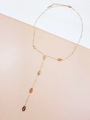 Collier Y Zita – Maille marine