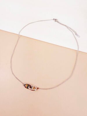 Collier Eglantine – Double maille marine