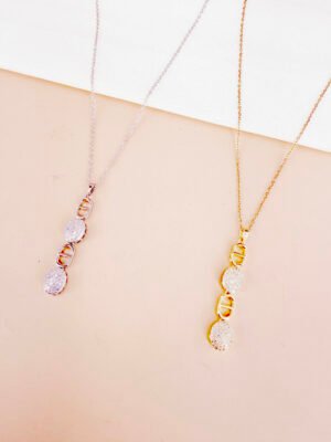 Collier Y Cassandre maille marine