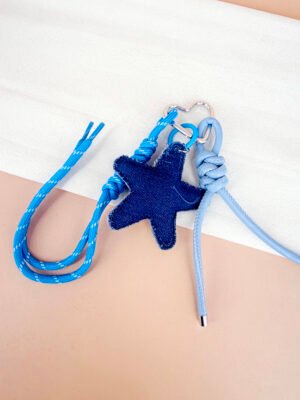 Porte clé sac grigri Sophie – Etoile bleu