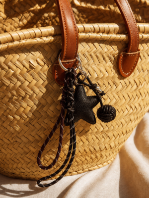 Porte clé sac grigri Lucie – Etoile noire