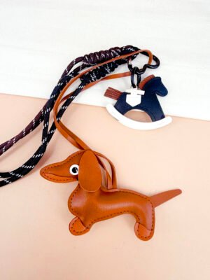 Porte clé sac grigri Zoé – Cheval et chien
