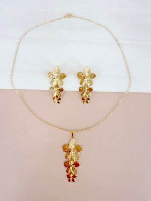 Parure Amélie – Fleurs pendantes