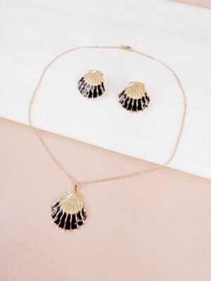 Parure Vera – Coquillage noir