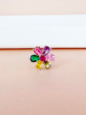 Bague Anais – Anti-stress fleurs pierres multicolores