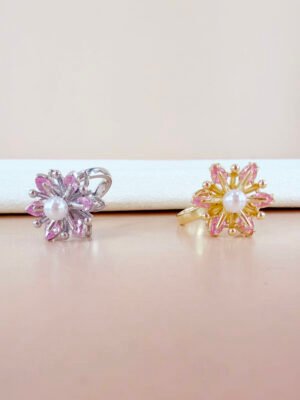 Bague Clara – Anti-stress fleurs ajourées dorées