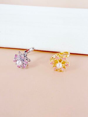 Bague Clara – Anti-stress fleurs ajourées dorées