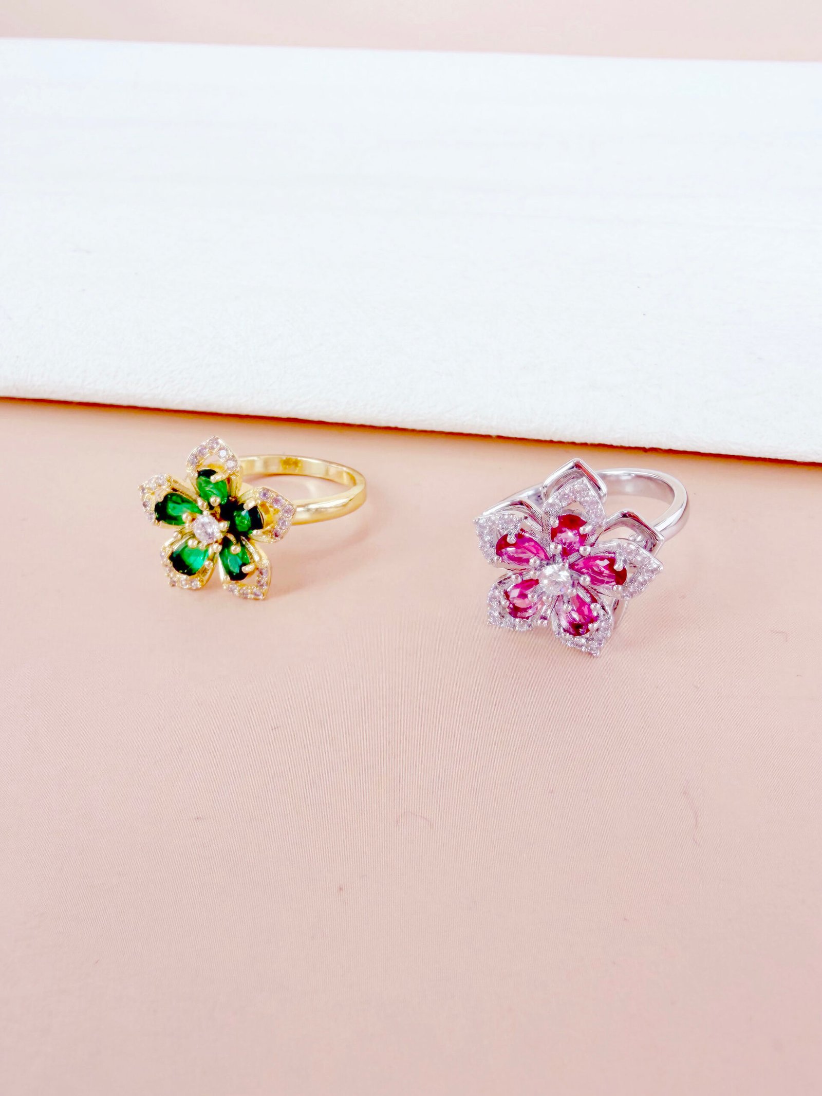 Bague Constance - Anti-stress duo fleurs colorées – Image 2