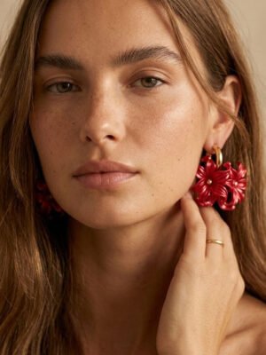 Boucles d&rsquo;oreilles Garance – Fleurs multicolores
