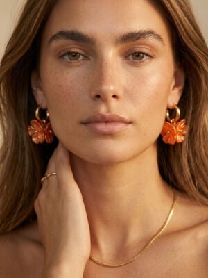 Boucles d&rsquo;oreilles Naelle – Fleurs multicolores