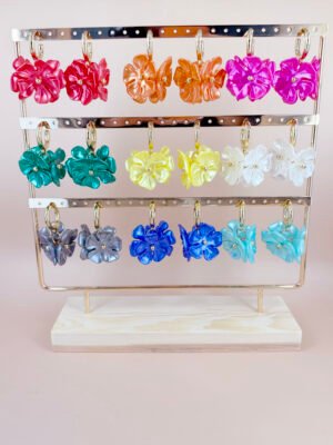 Boucles d&rsquo;oreilles Naelle – Fleurs multicolores