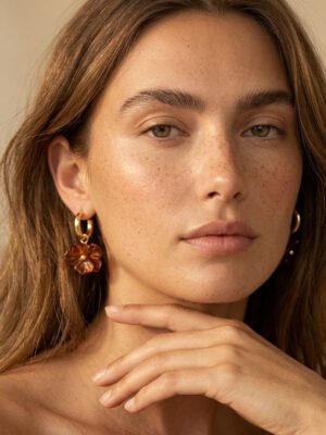 Boucles d&rsquo;oreilles Aliya – Fleurs multicolores