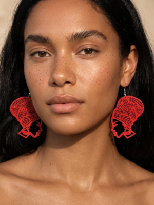 Boucles d&rsquo;oreilles Livia – Visage multicolores