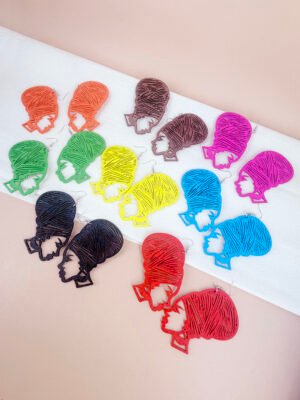 Boucles d&rsquo;oreilles Livia – Visage multicolores
