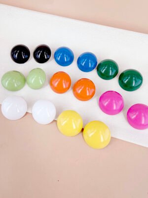 Boucles d&rsquo;oreilles Maya – Résine multicolores