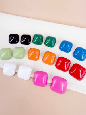 Boucles d&rsquo;oreilles Sienna – Résine multicolores