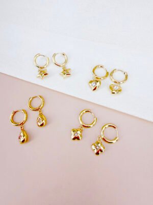 Boucles d’oreilles Celeste – Pack boucles d’oreilles dorées