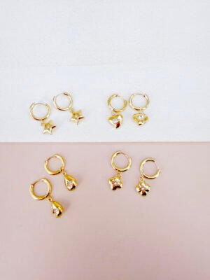 Boucles d’oreilles Celeste – Pack boucles d’oreilles dorées