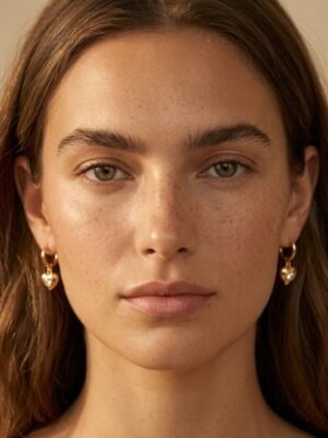 Boucles d’oreilles Isaline – Dorées acier inoxydable