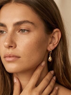 Boucles d’oreilles Hanae – Dorées acier inoxydable