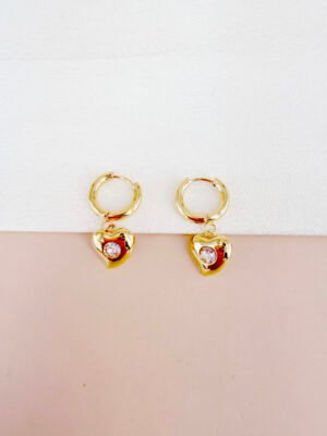Boucles d’oreilles Isaline – Dorées acier inoxydable