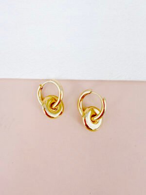 Boucles d’oreilles Juliette – Dorées acier inoxydable