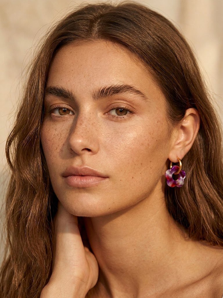 Boucles d'oreilles Victoire - Fleur en résine – Image 17