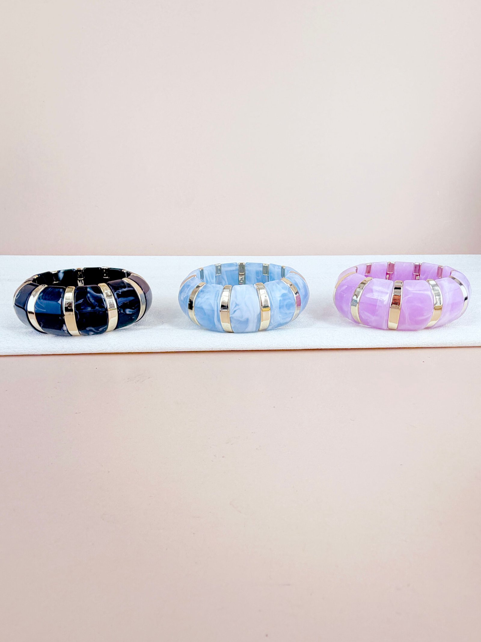 Bracelet Albane - Large effet marbré avec détails dorés – Image 2